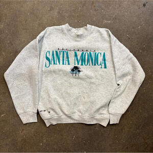 90s Santa Monica Crewneck sweatshirt fruit of Loom Vintage California Outdoor